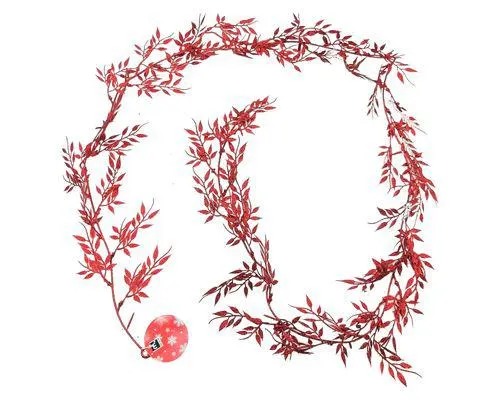 Guirnalda navideña Ramas Cotidiana Roja 170 cm