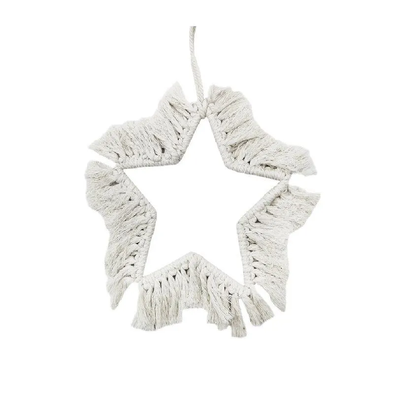 Colgante Estrella Grande Cotidiana blanca 21x1x20 cm