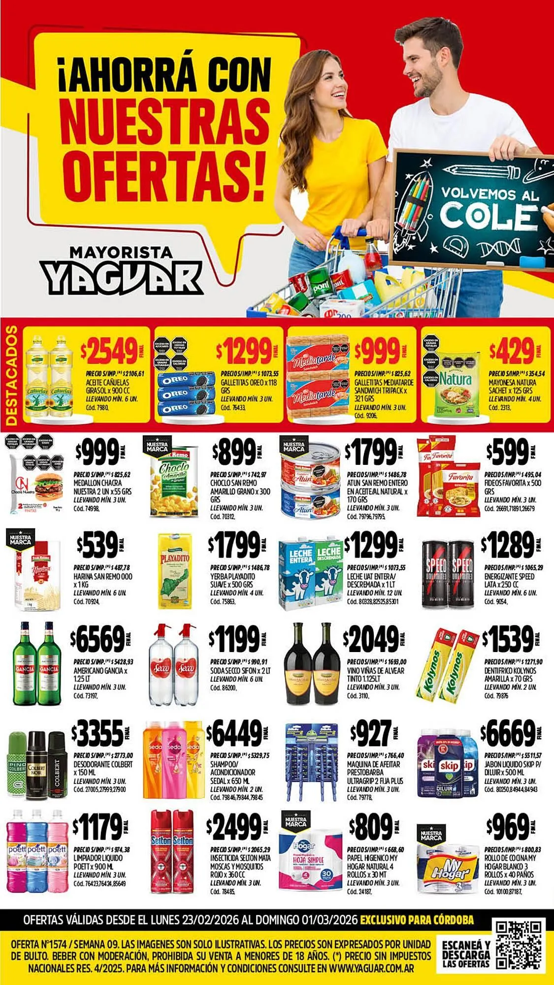 Ofertas de Catálogo Supermercados Yaguar 23 de febrero al 1 de marzo 2026 - Página 1 del catálogo