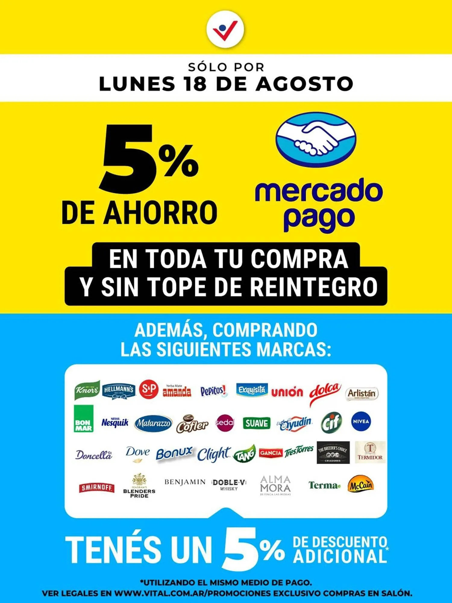 Ofertas de Catálogo Supermayorista Vital 18 de agosto al 18 de agosto 2025 - Página 1 del catálogo