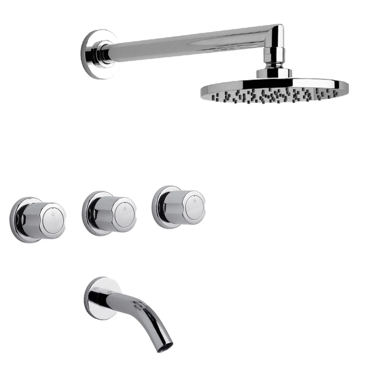 Grifería Bañera Embutir Con Transferencia Bimando Allegro Fv