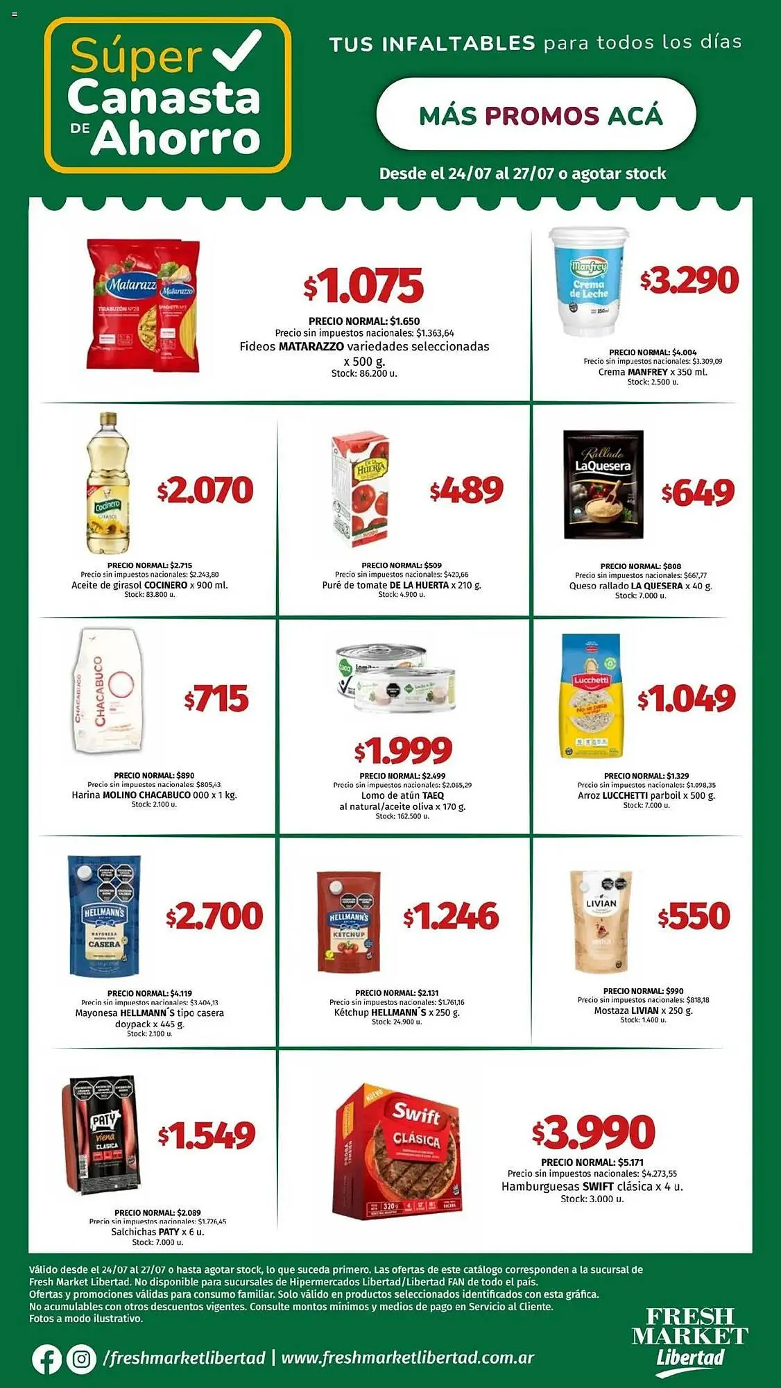 Ofertas de Catálogo Hipermercado Libertad 24 de julio al 27 de julio 2025 - Página 1 del catálogo