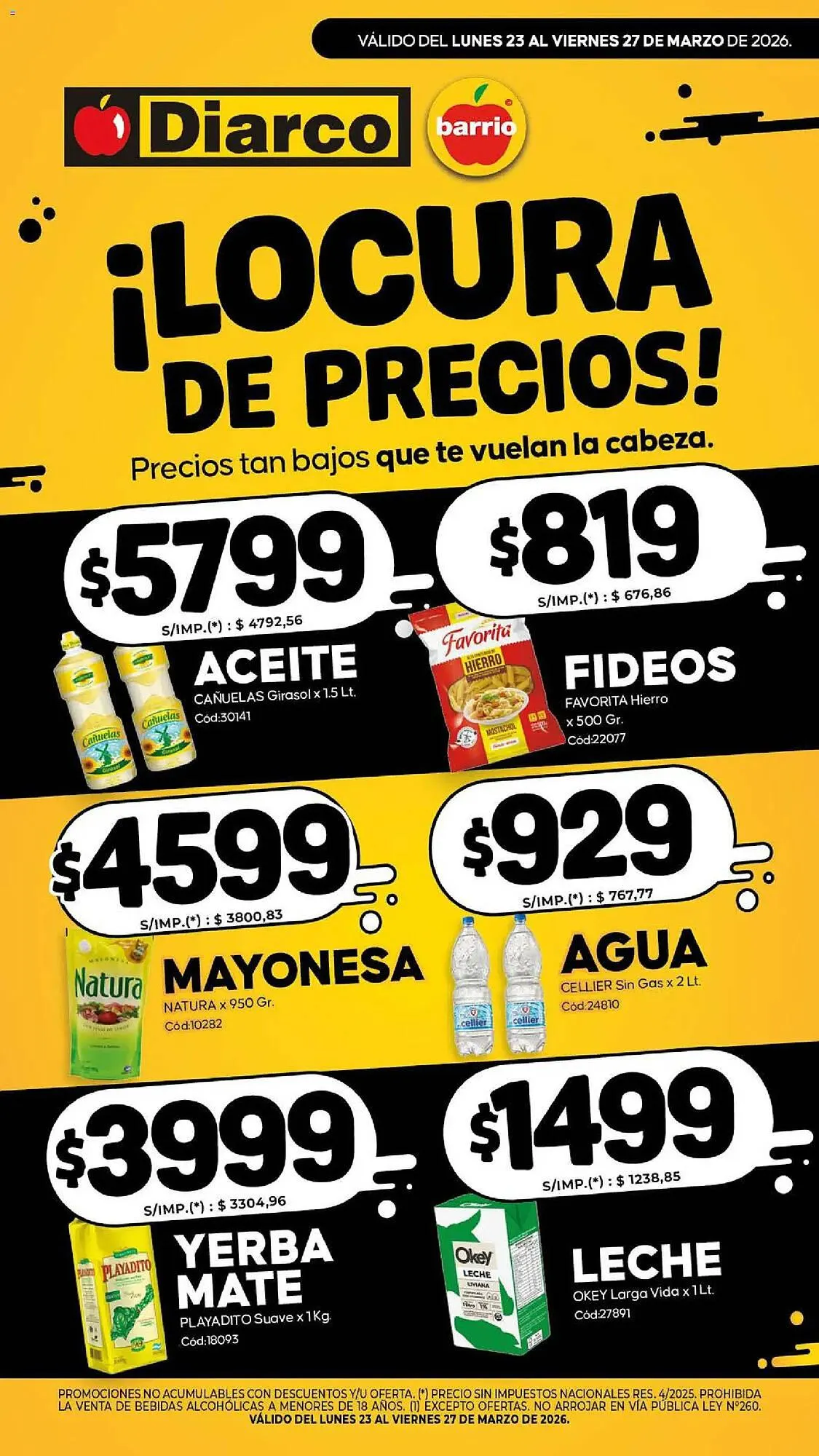 Ofertas de Catálogo Diarco 23 de marzo al 27 de marzo 2026 - Página 1 del catálogo