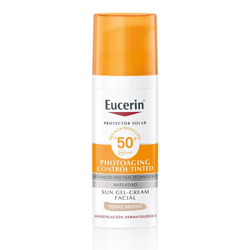 Protector Solar Facial Eucerin Sun Photoaging Control Tono Medio Fps 50+ x 50 ml