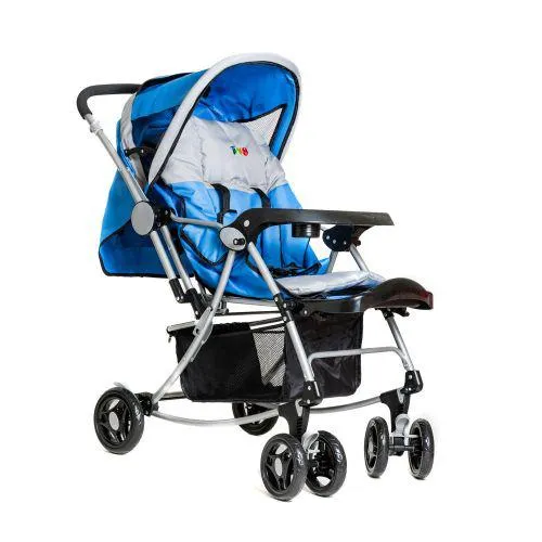 Cochecito Toing Mecedor 8629 Azul y Gris