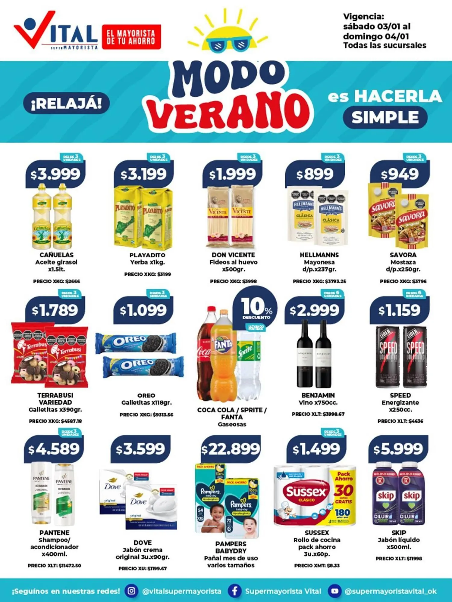 Ofertas de Catálogo Supermayorista Vital 1 de marzo al 1 de abril 2026 - Página 1 del catálogo