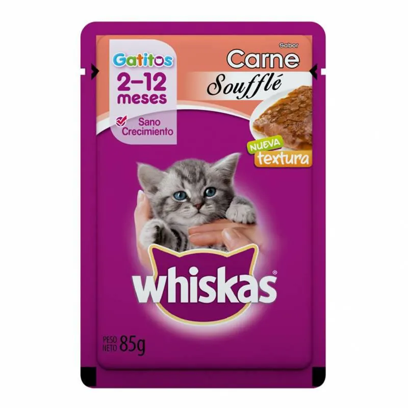 Alimento para Gatitos Carne Souff Whiskas x 85 g.