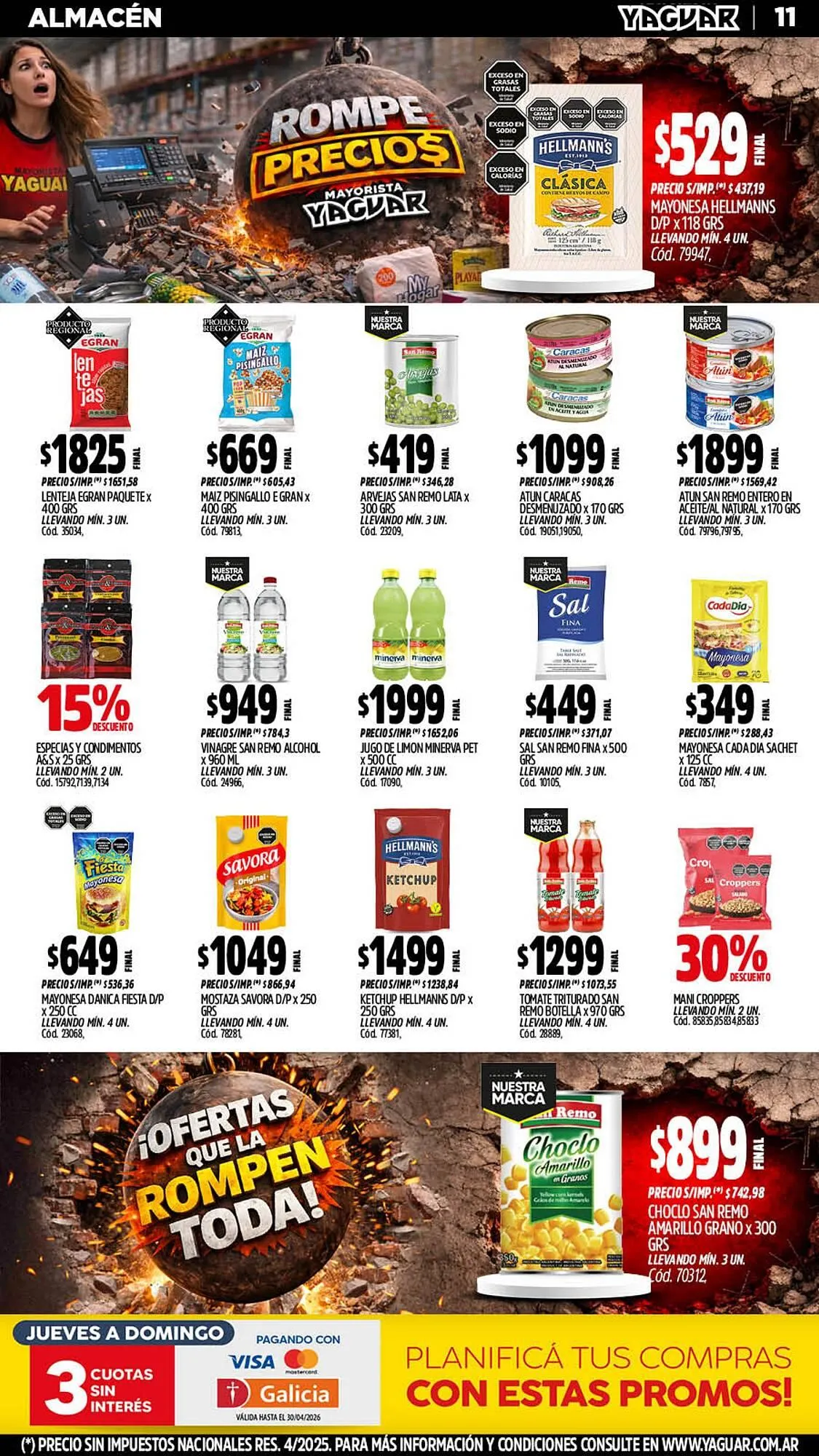 Ofertas de Catálogo Supermercados Yaguar 27 de abril al 3 de mayo 2026 - Página 11 del catálogo