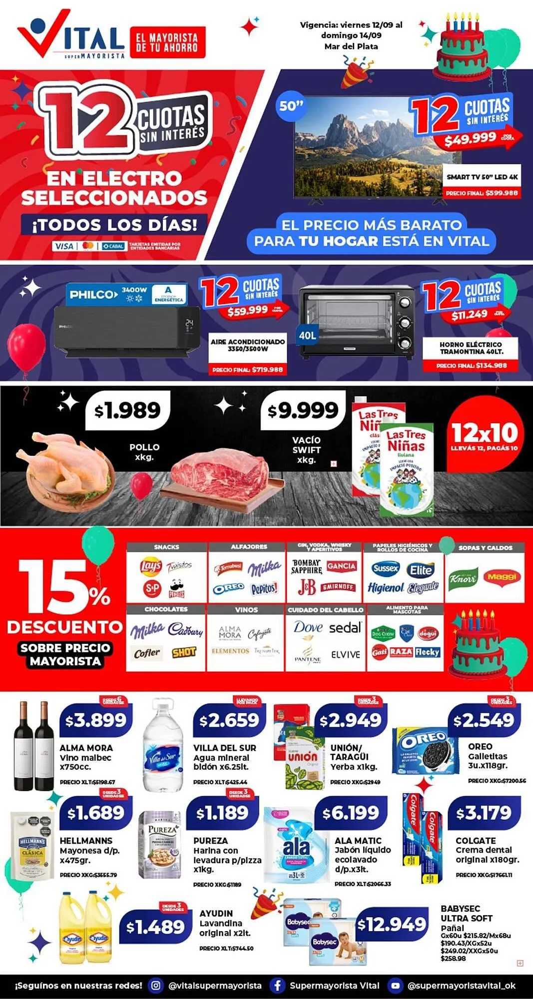 Ofertas de Catálogo Supermayorista Vital 12 de septiembre al 14 de septiembre 2025 - Página 1 del catálogo