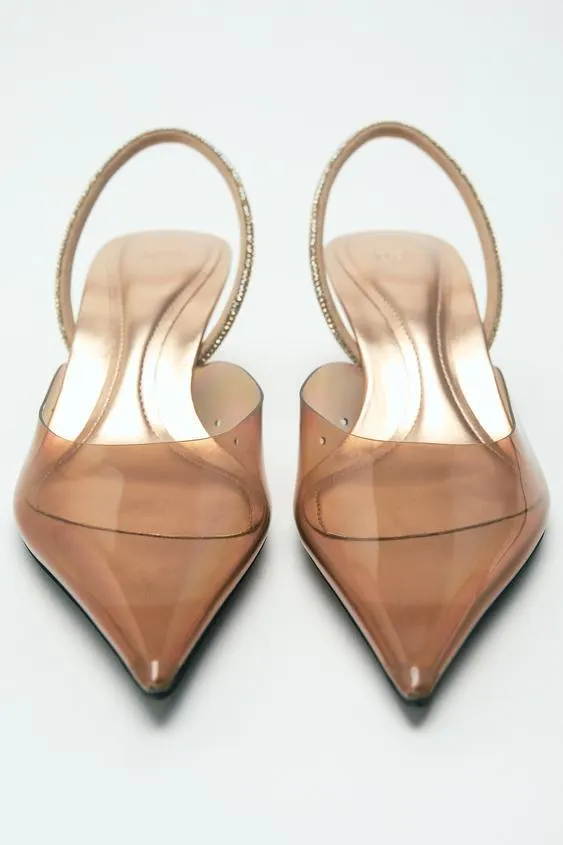 ZAPATO TACÓN DESTALONADO VINILO