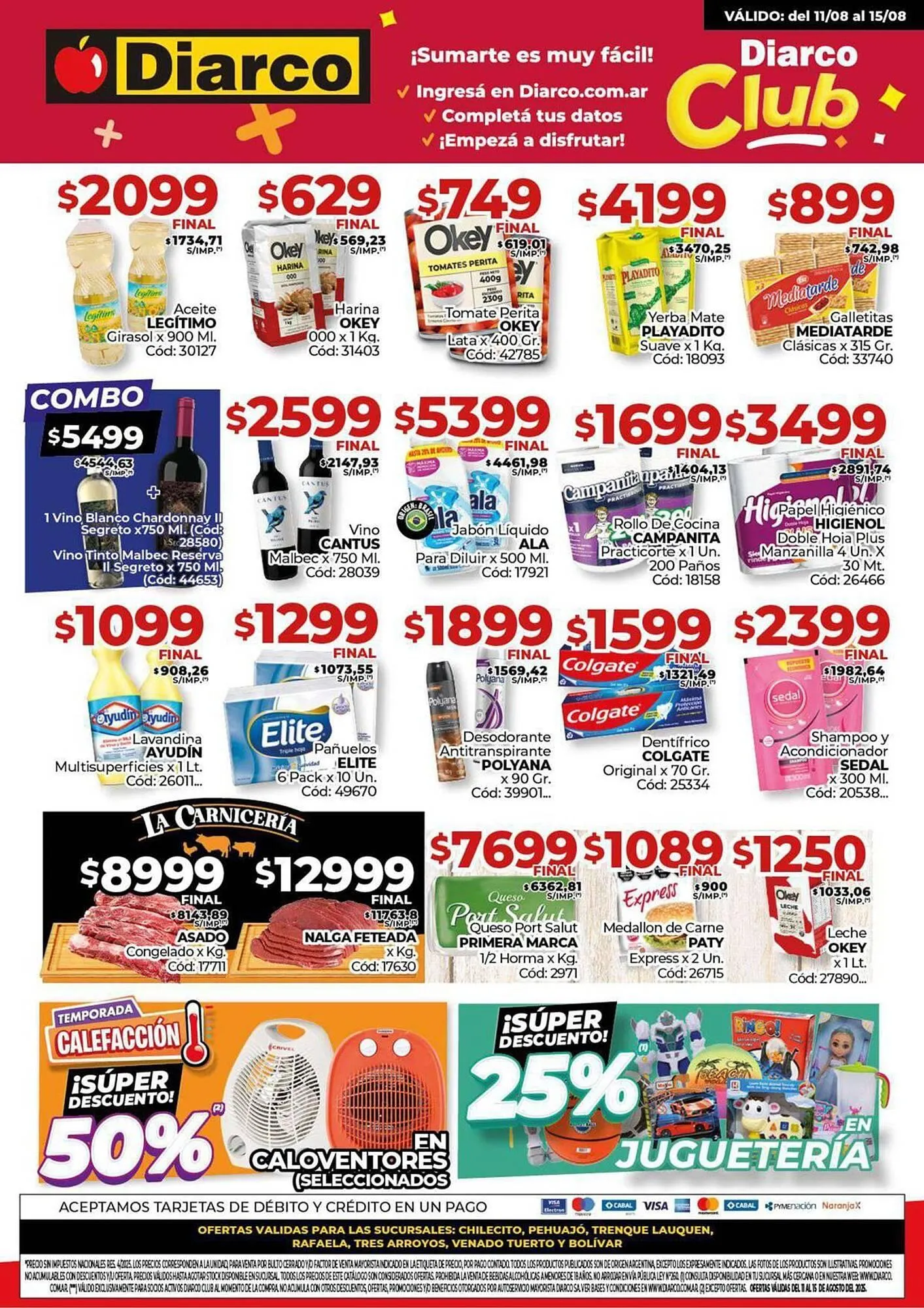 Ofertas de Catálogo Diarco 11 de agosto al 15 de agosto 2025 - Página 1 del catálogo