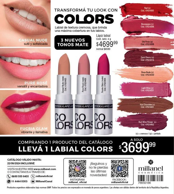 Ofertas de Catálogo Millanel Cosmética C10 26 de agosto al 22 de septiembre 2024 - Página 220 del catálogo