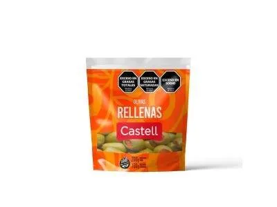 ACEITUNAS CASTELL VERDES RELLENAS DOYPACK 90 100 GR