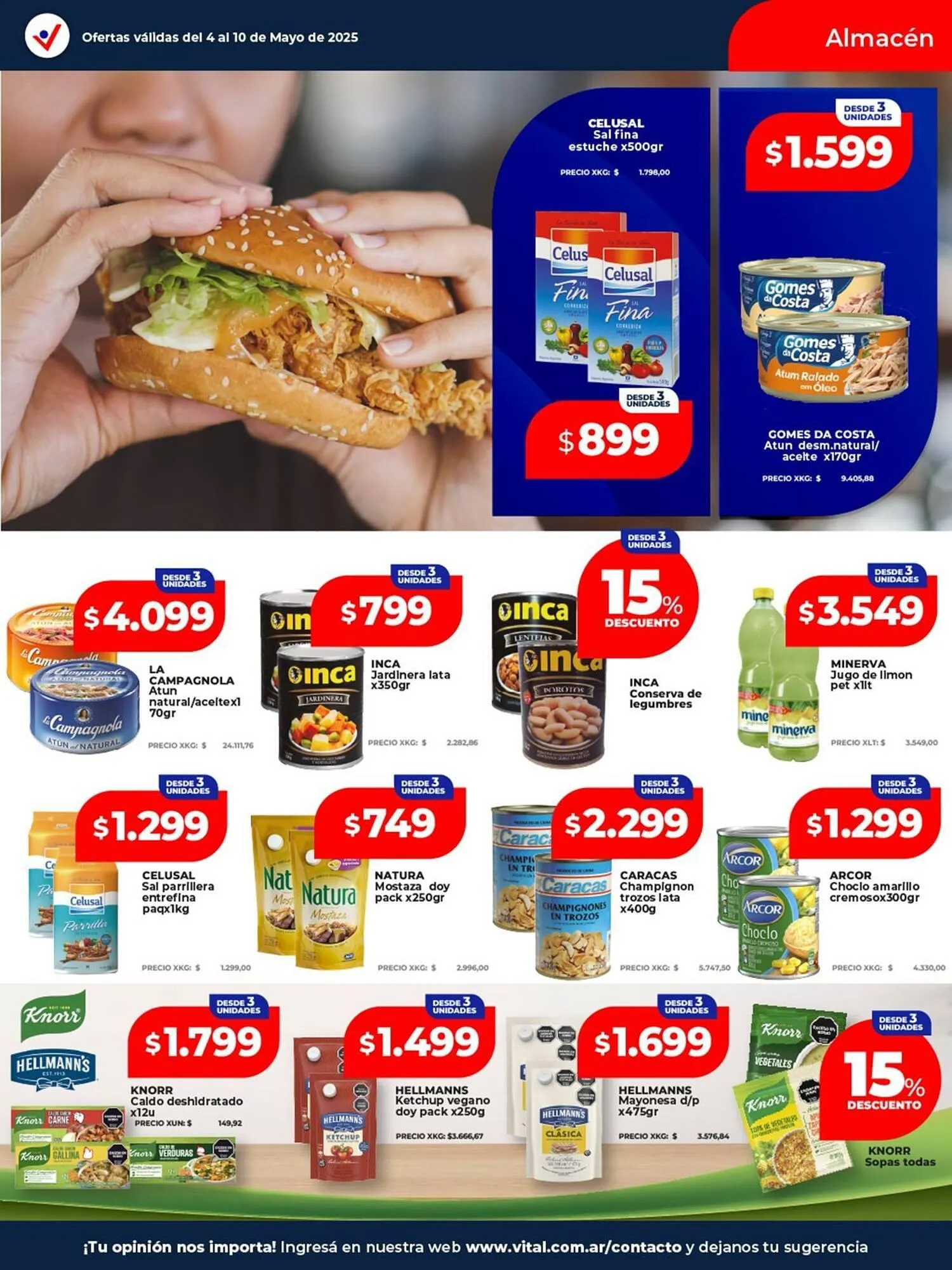 Ofertas de Catálogo Supermayorista Vital 4 de mayo al 10 de mayo 2026 - Página 11 del catálogo