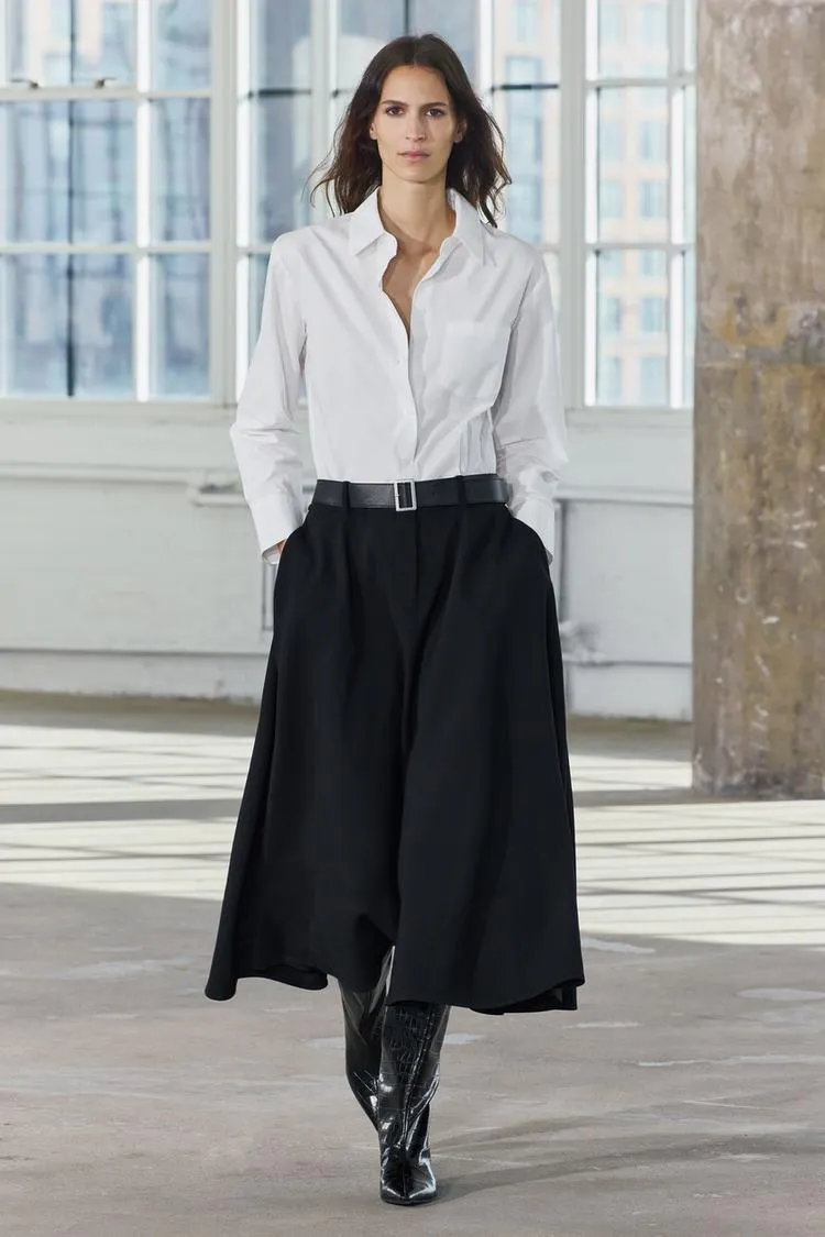 VESTIDO COMBINADO CINTURÓN ZW COLLECTION