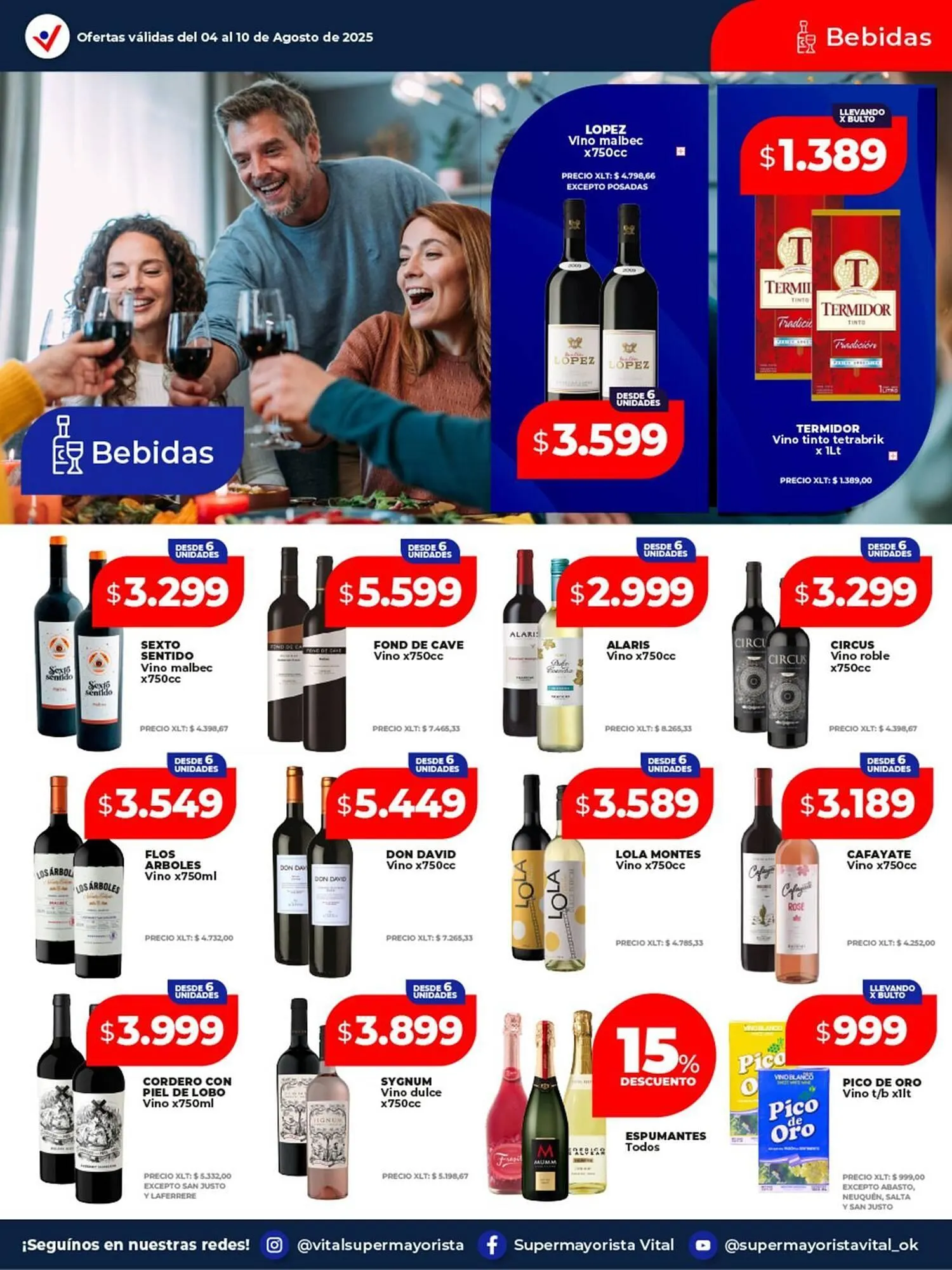 Ofertas de Catálogo Supermayorista Vital 4 de agosto al 10 de agosto 2025 - Página 11 del catálogo