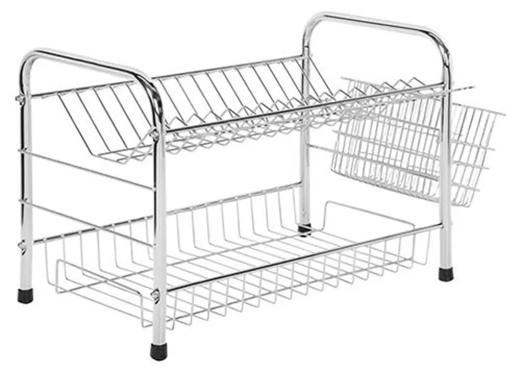 Secaplatos de acero inoxidable 39 x 27 x 30 cm cromado