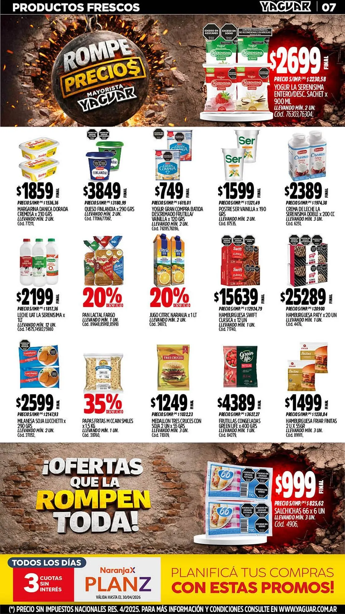 Ofertas de Catálogo Supermercados Yaguar 13 de abril al 19 de abril 2026 - Página 7 del catálogo