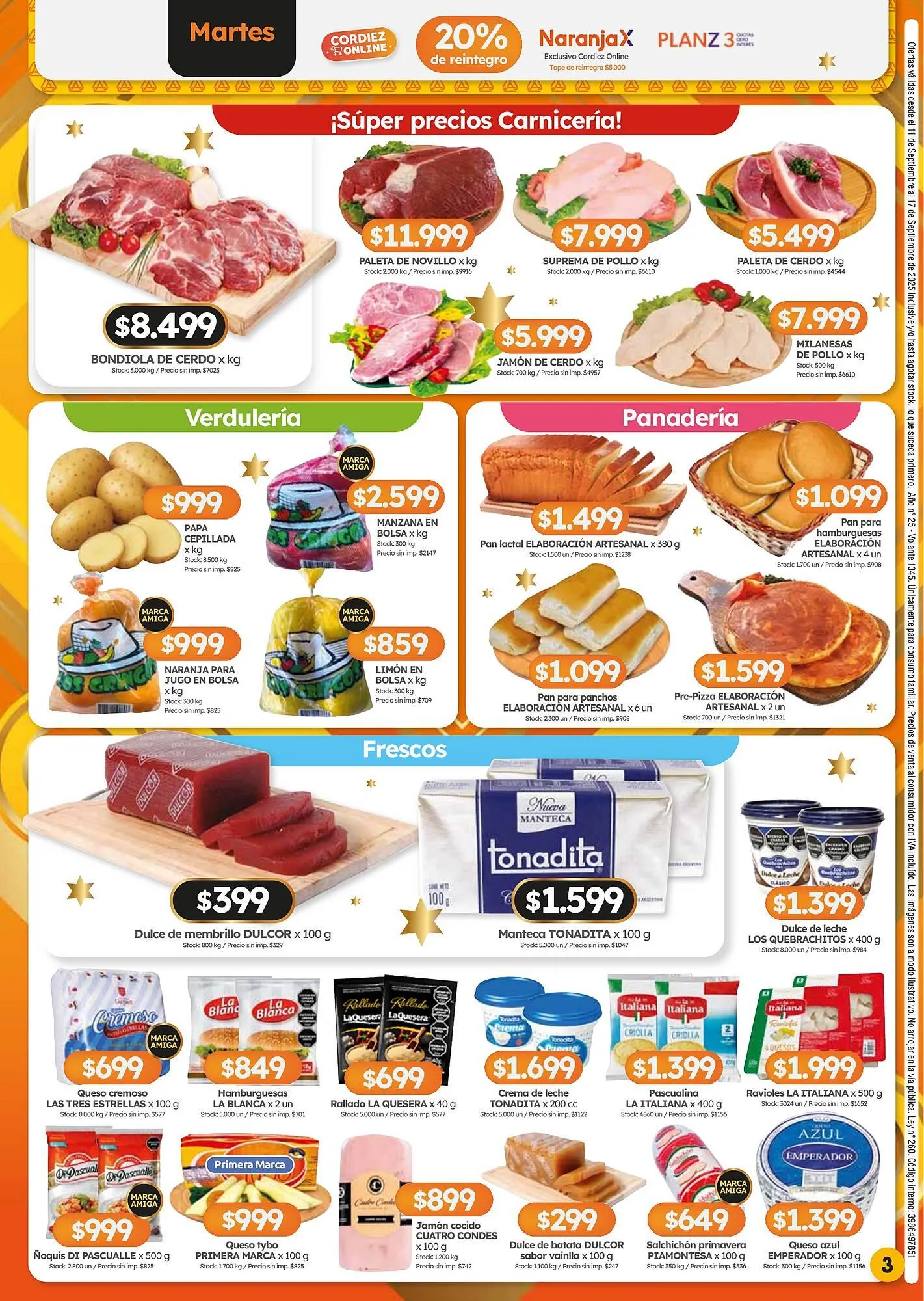 Ofertas de Folleto Cordiez 11 de septiembre al 17 de septiembre 2025 - Página 3 del catálogo