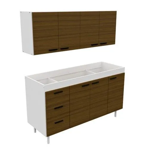 Combo mueble de cocina 1.40 m avellana sin bacha Mosconi