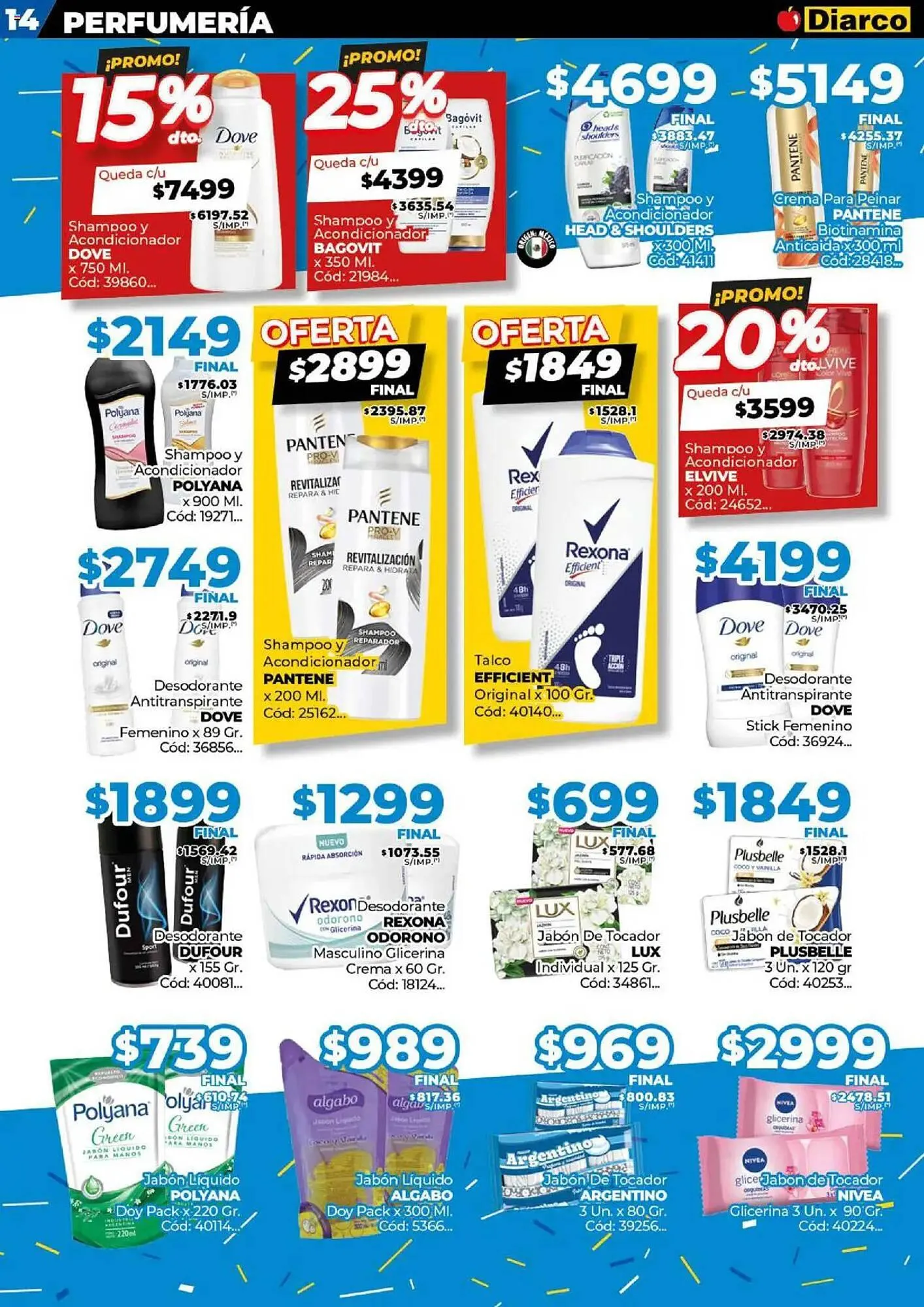 Ofertas de Catálogo Diarco 18 de agosto al 22 de agosto 2025 - Página 14 del catálogo