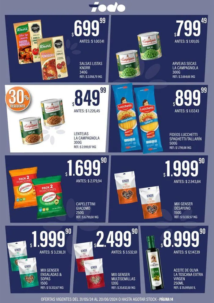 Ofertas de Catálogo Supermercados Todo 31 de mayo al 20 de junio 2024 - Página 14 del catálogo