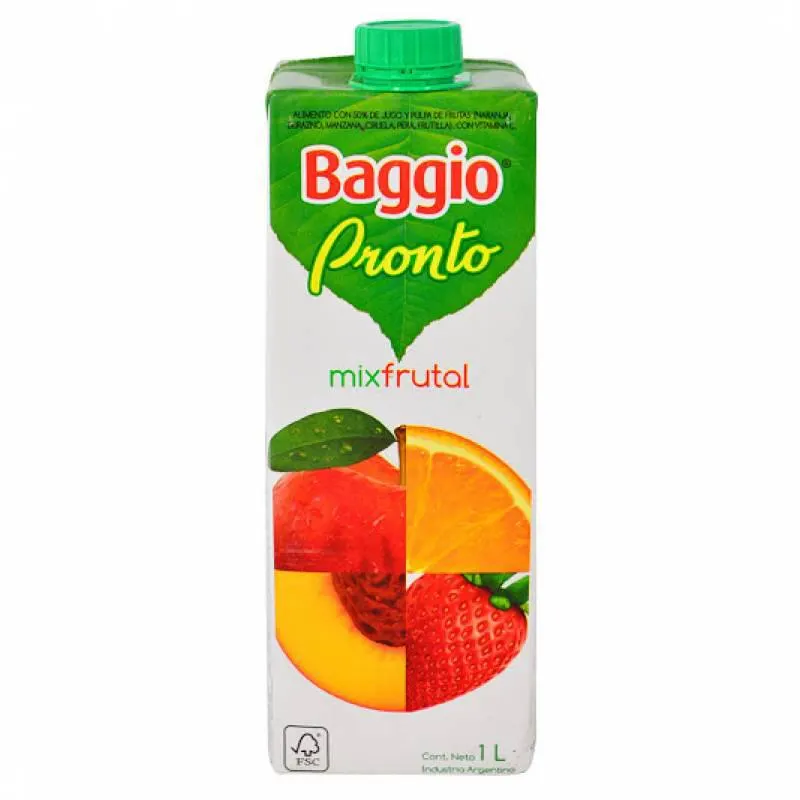 Jugo Natural Baggio Pronto Mix Frutal x 1 Lt.