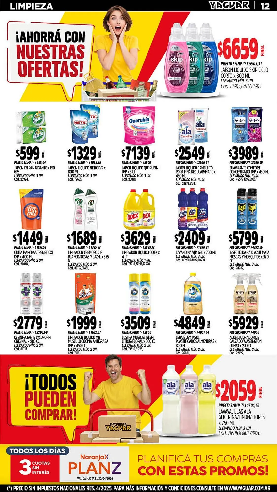 Ofertas de Catálogo Supermercados Yaguar 11 de mayo al 17 de mayo 2026 - Página 12 del catálogo