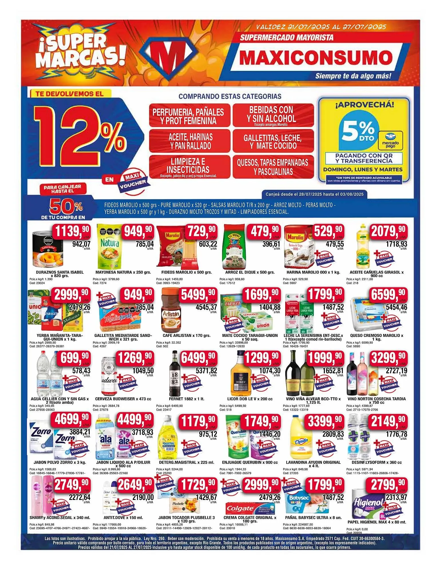 Ofertas de Catálogo Maxiconsumo 21 de julio al 28 de julio 2025 - Página 1 del catálogo