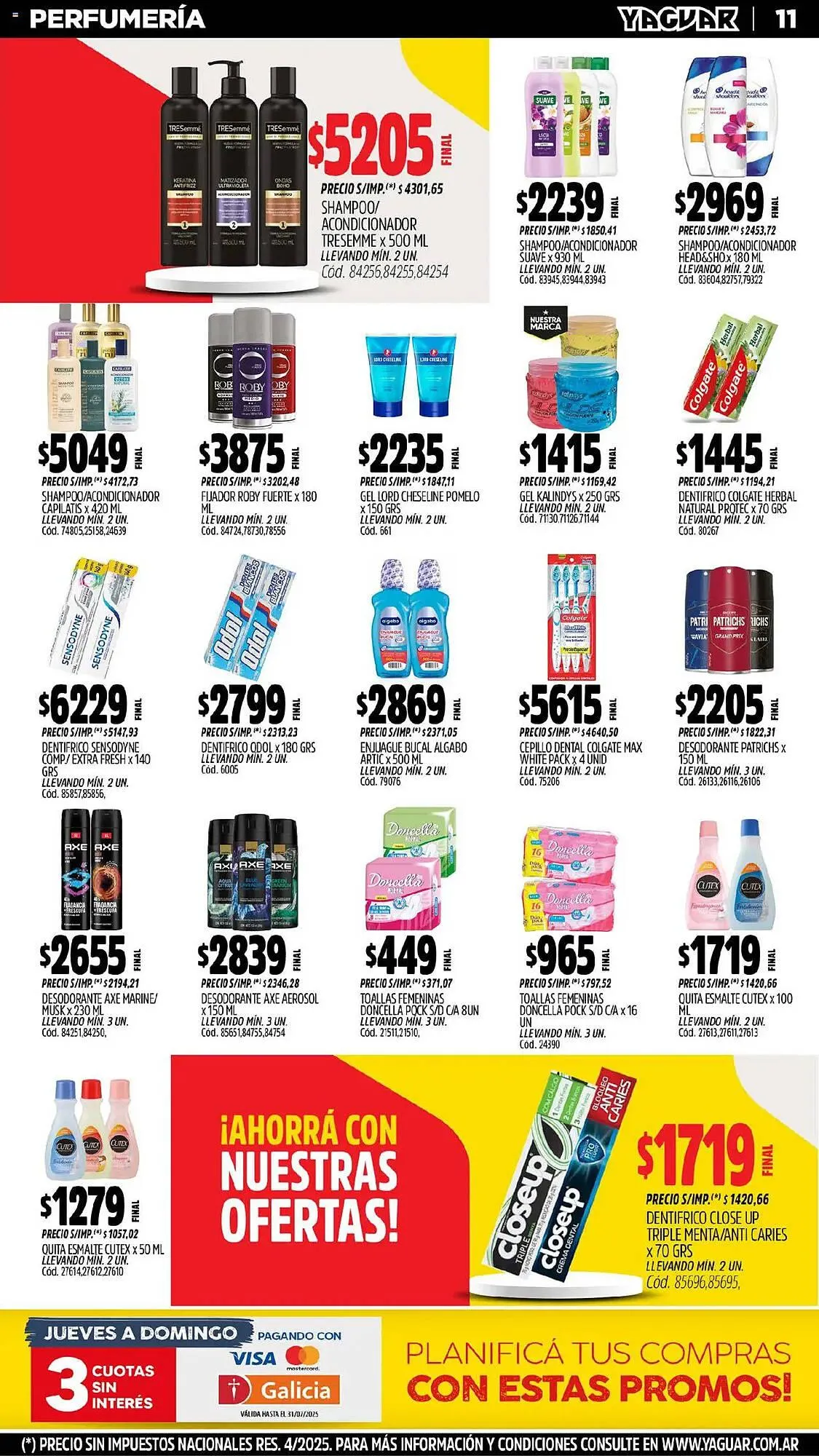 Ofertas de Catálogo Supermercados Yaguar 14 de julio al 20 de julio 2025 - Página 10 del catálogo