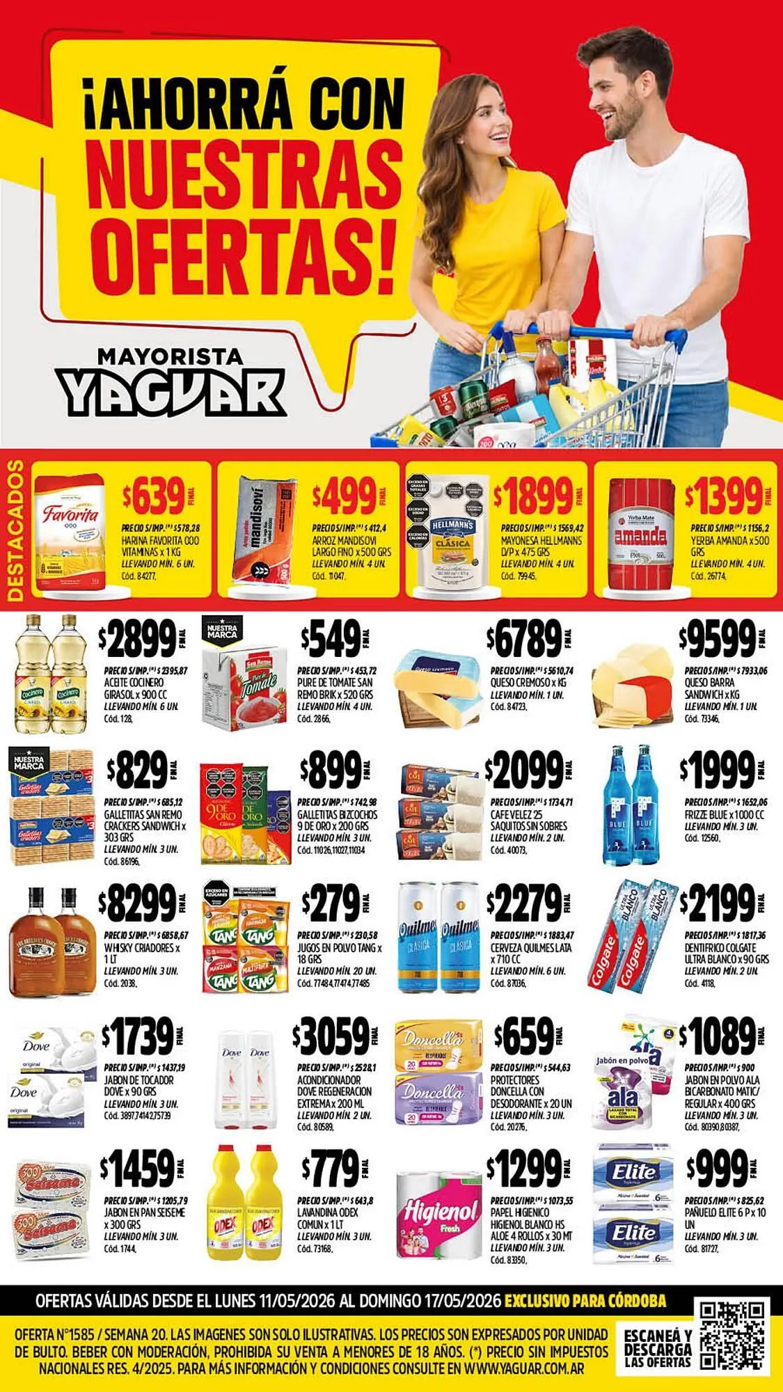 Ofertas de Catálogo Supermercados Yaguar 11 de mayo al 17 de mayo 2026 - Página 1 del catálogo