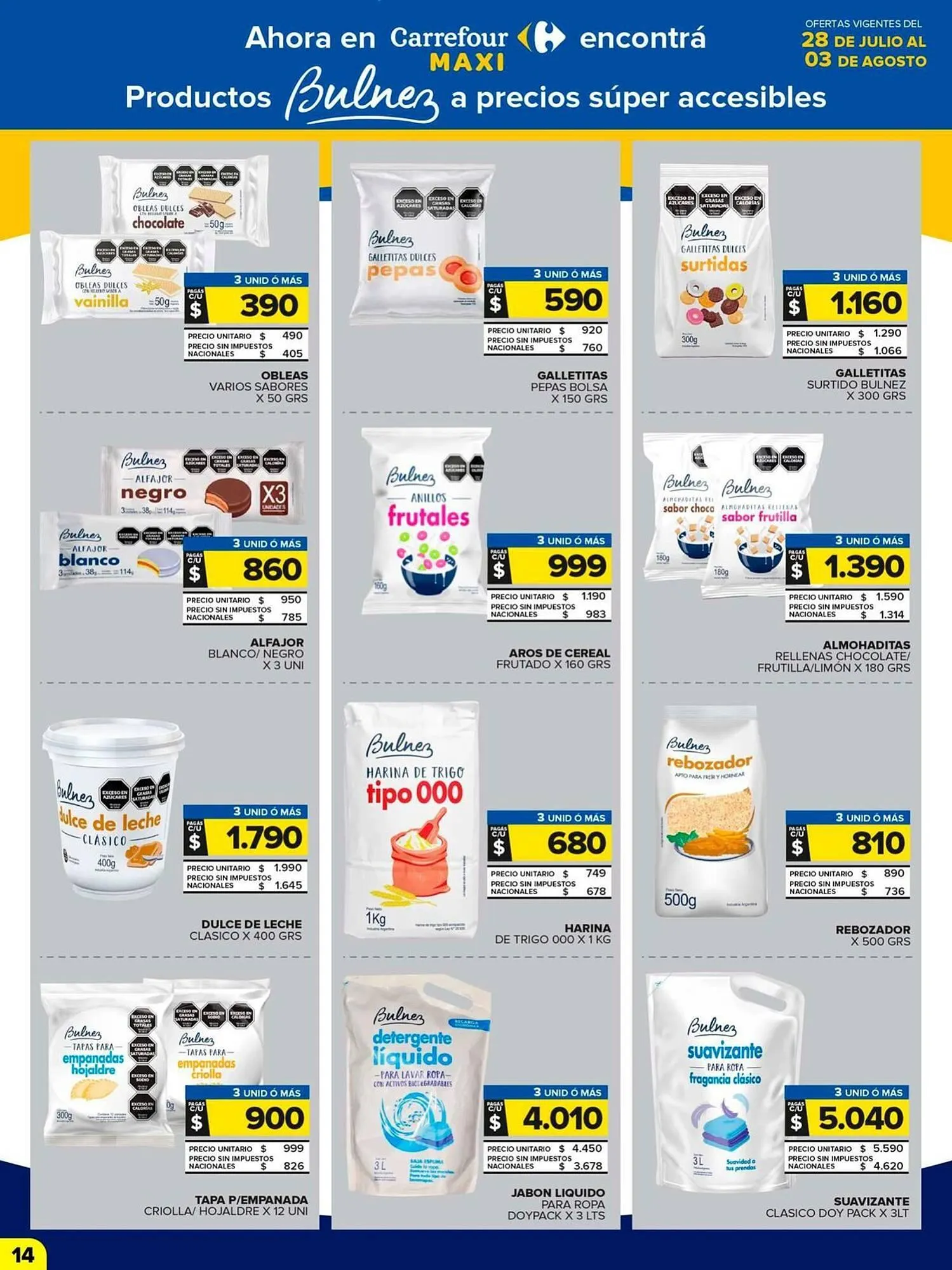 Ofertas de Catálogo Carrefour Maxi 28 de julio al 3 de agosto 2025 - Página 14 del catálogo