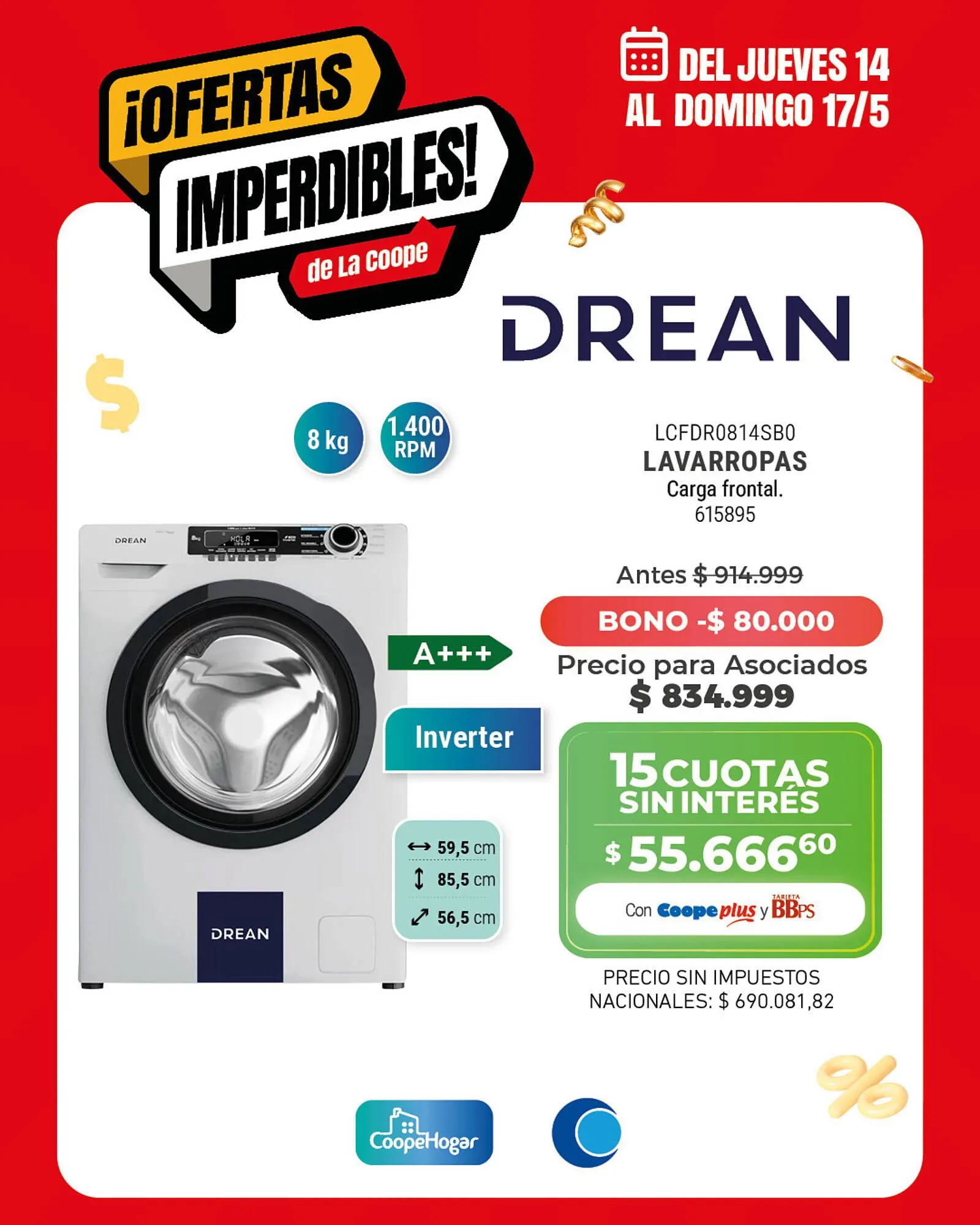 Ofertas de Catálogo Cooperativa Obrera 14 de mayo al 17 de mayo 2026 - Página 10 del catálogo