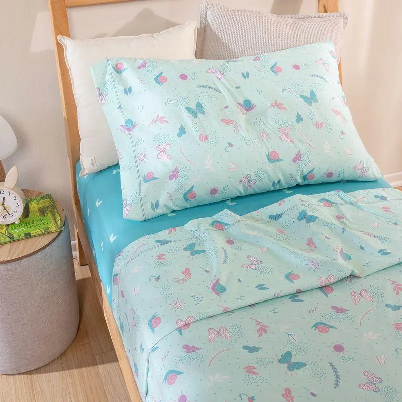 Juego de Sábanas 1 Plaza Abeja Caracol