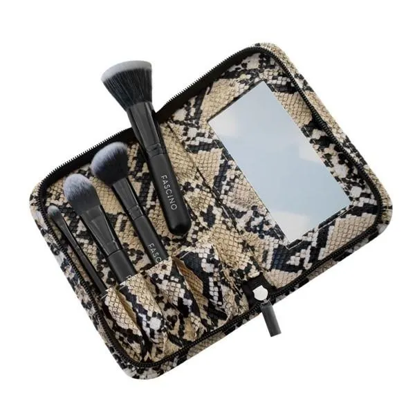 Fascino Set de Brochas en Estuche Animal Print (4 Unidades)