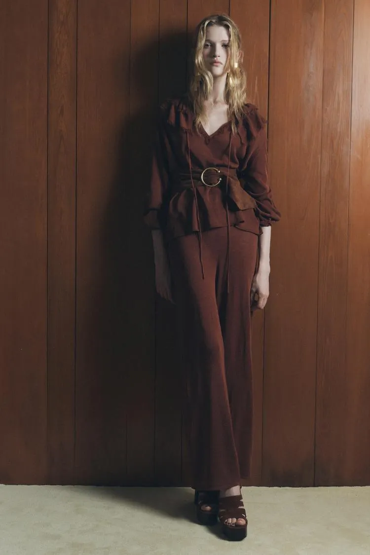 PANTALÓN RECTO PUNTO LISO