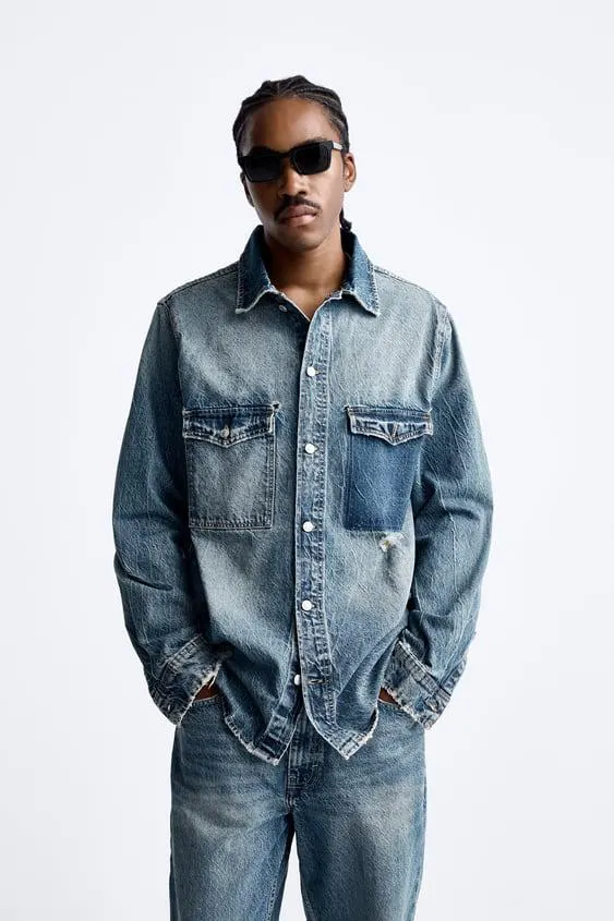 SOBRECAMISA DENIM BOLSILLO