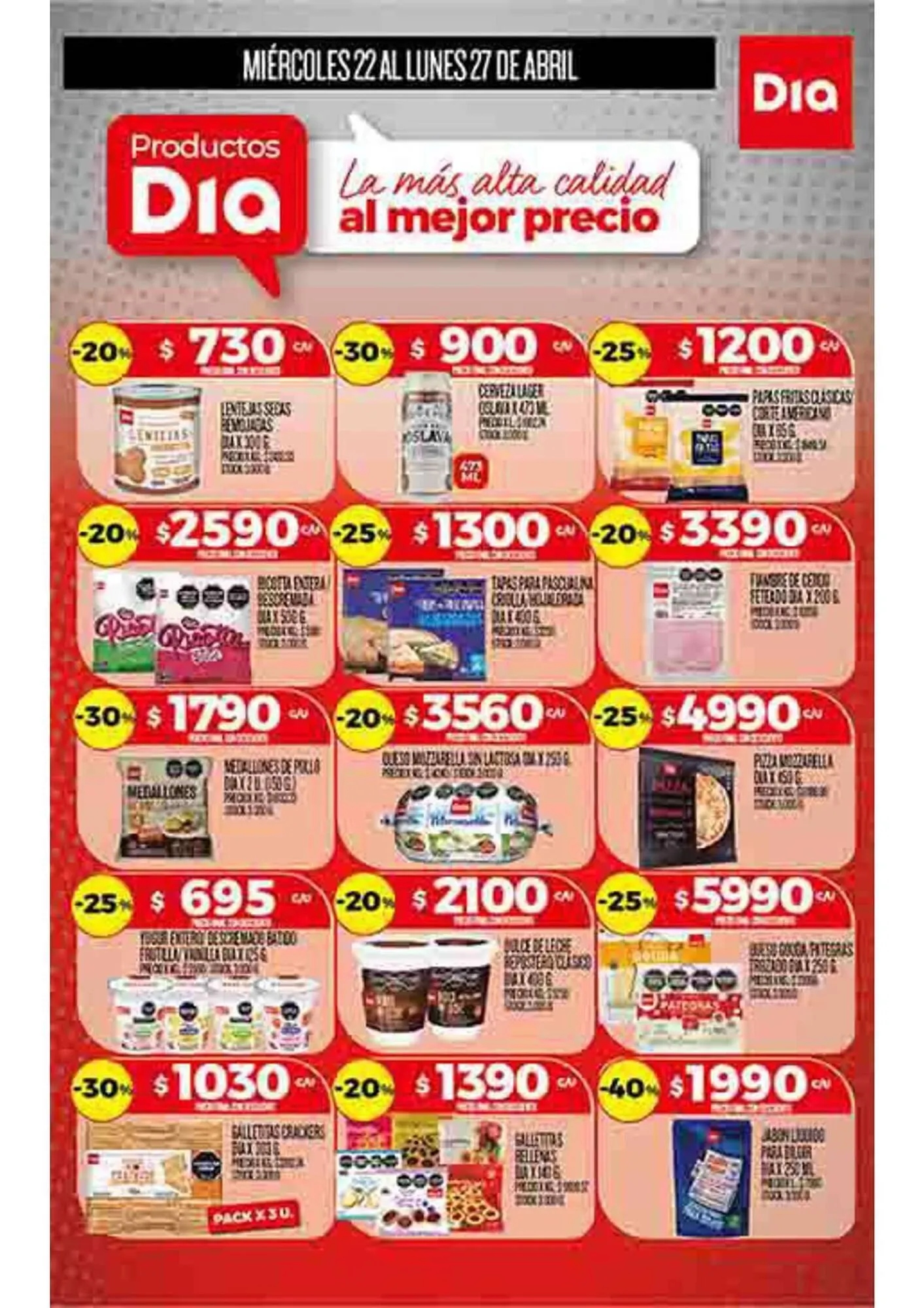 Ofertas de Folleto Supermercados DIA 22 de abril al 27 de abril 2026 - Página 1 del catálogo