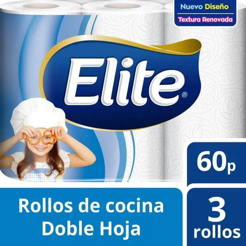 Rollo de cocina Elite 60 Paños x 3 un.