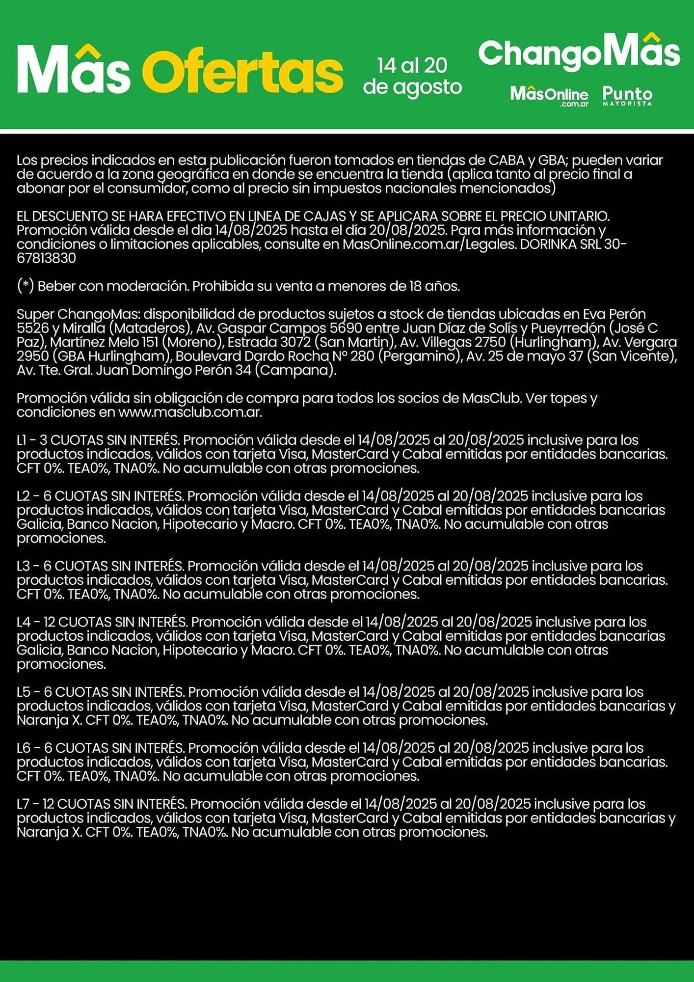Ofertas de Catálogo Changomas 14 de agosto al 20 de agosto 2025 - Página 15 del catálogo