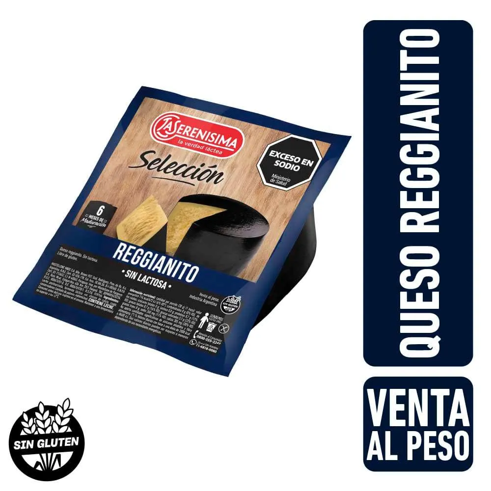 Queso Reggianito Sin Lactosa Paquete X Kg La Serenisima
