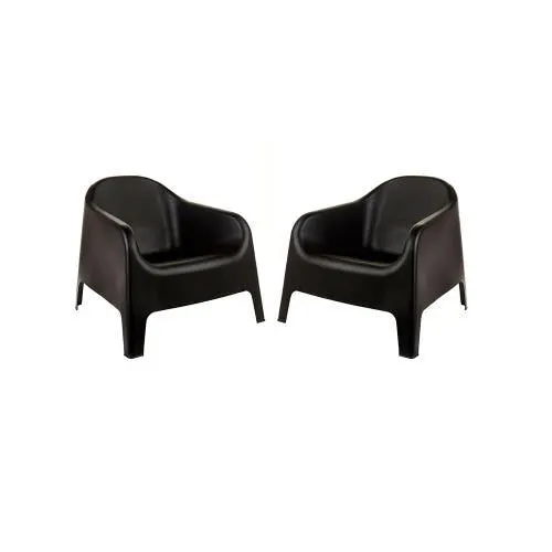Set de 2 sillones skarpo negro 71x73 cm Garden Life
