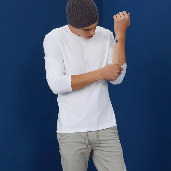 REMERA BASICA U MANGA LARGA