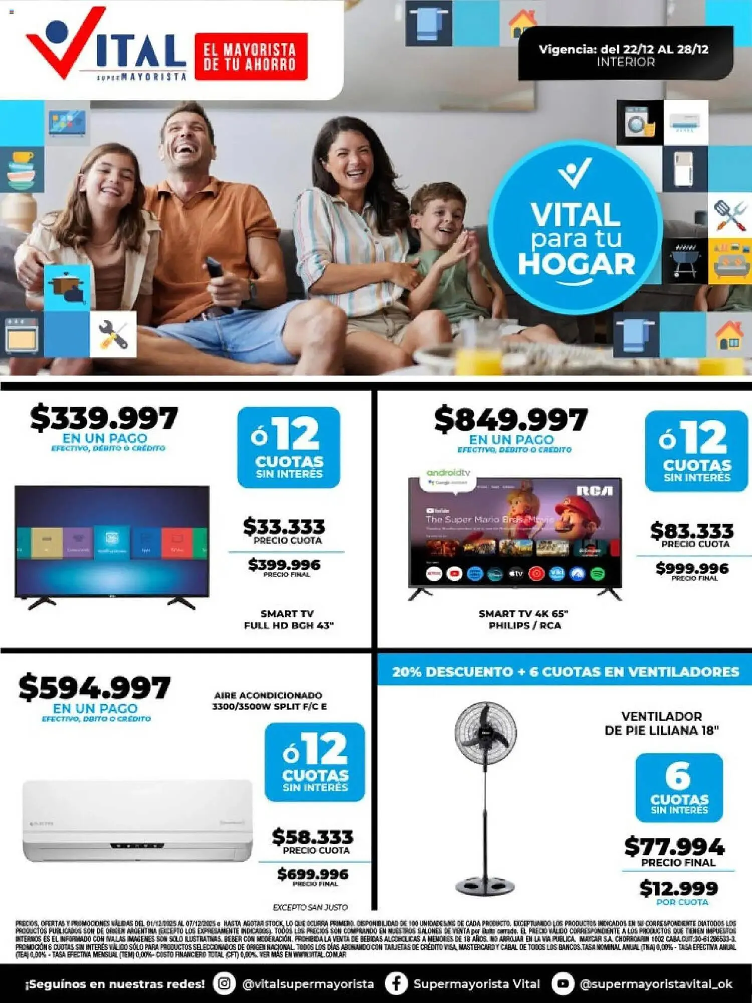 Ofertas de Catálogo Supermayorista Vital 22 de diciembre al 28 de diciembre 2025 - Página 1 del catálogo