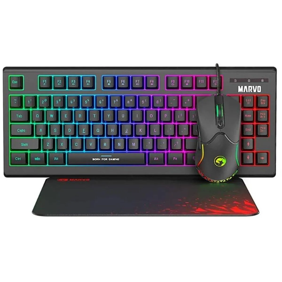 Teclado + Mouse + Pad Marvo Cm310sp Negro