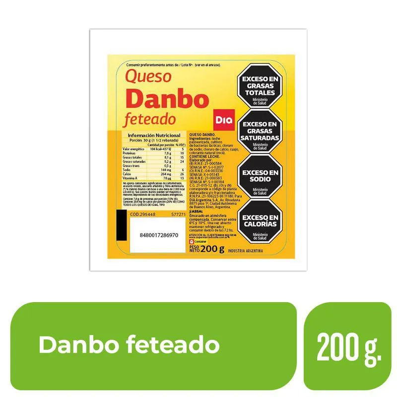 Queso Danbo En Fetas DIA 200 Gr