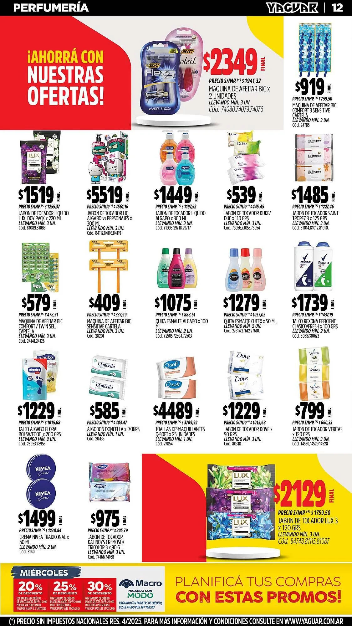 Ofertas de Catálogo Supermercados Yaguar 21 de julio al 28 de julio 2025 - Página 14 del catálogo