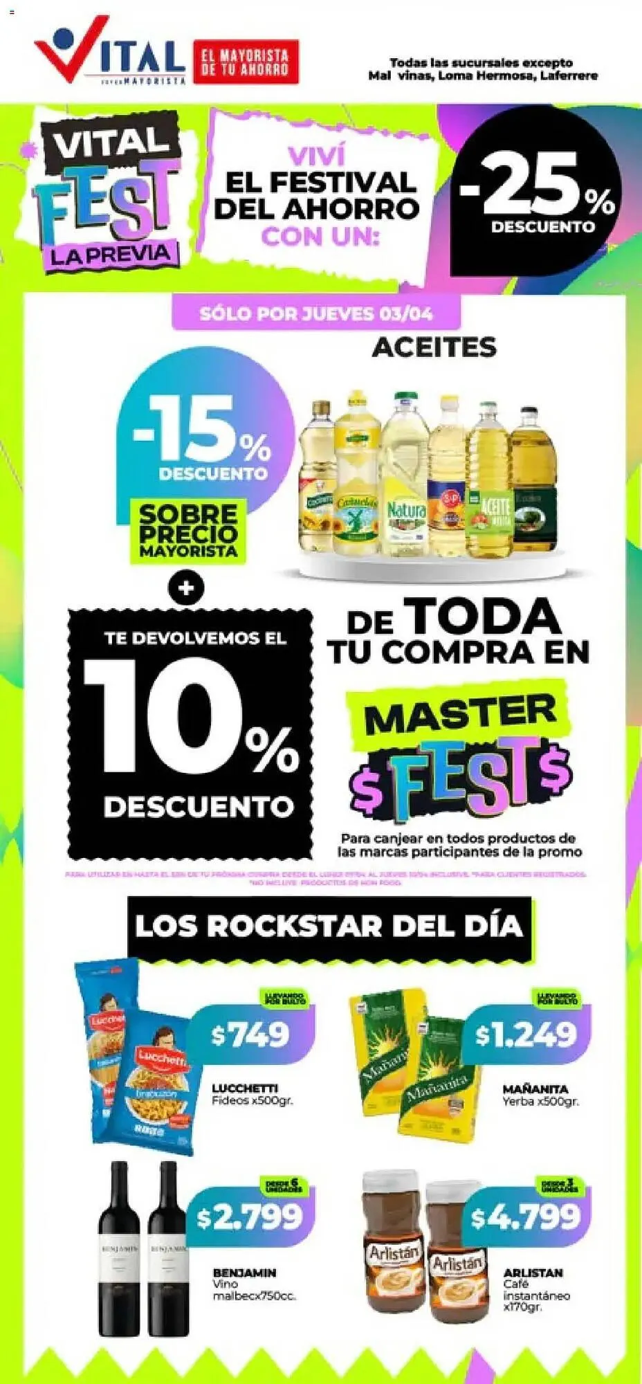 Ofertas de Catálogo Supermayorista Vital 3 de abril al 3 de abril 2025 - Página 1 del catálogo