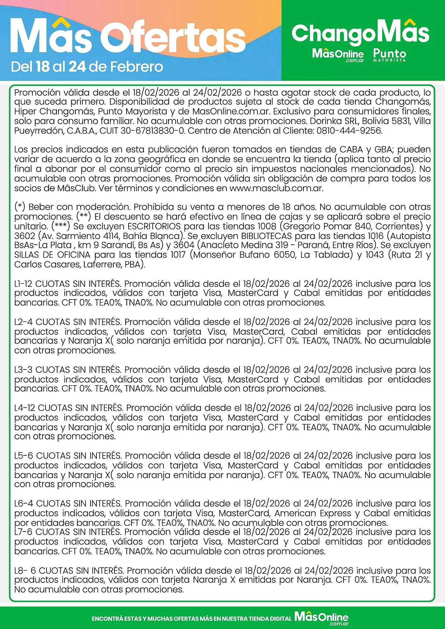 Ofertas de Catálogo Changomas 18 de febrero al 24 de febrero 2026 - Página 21 del catálogo