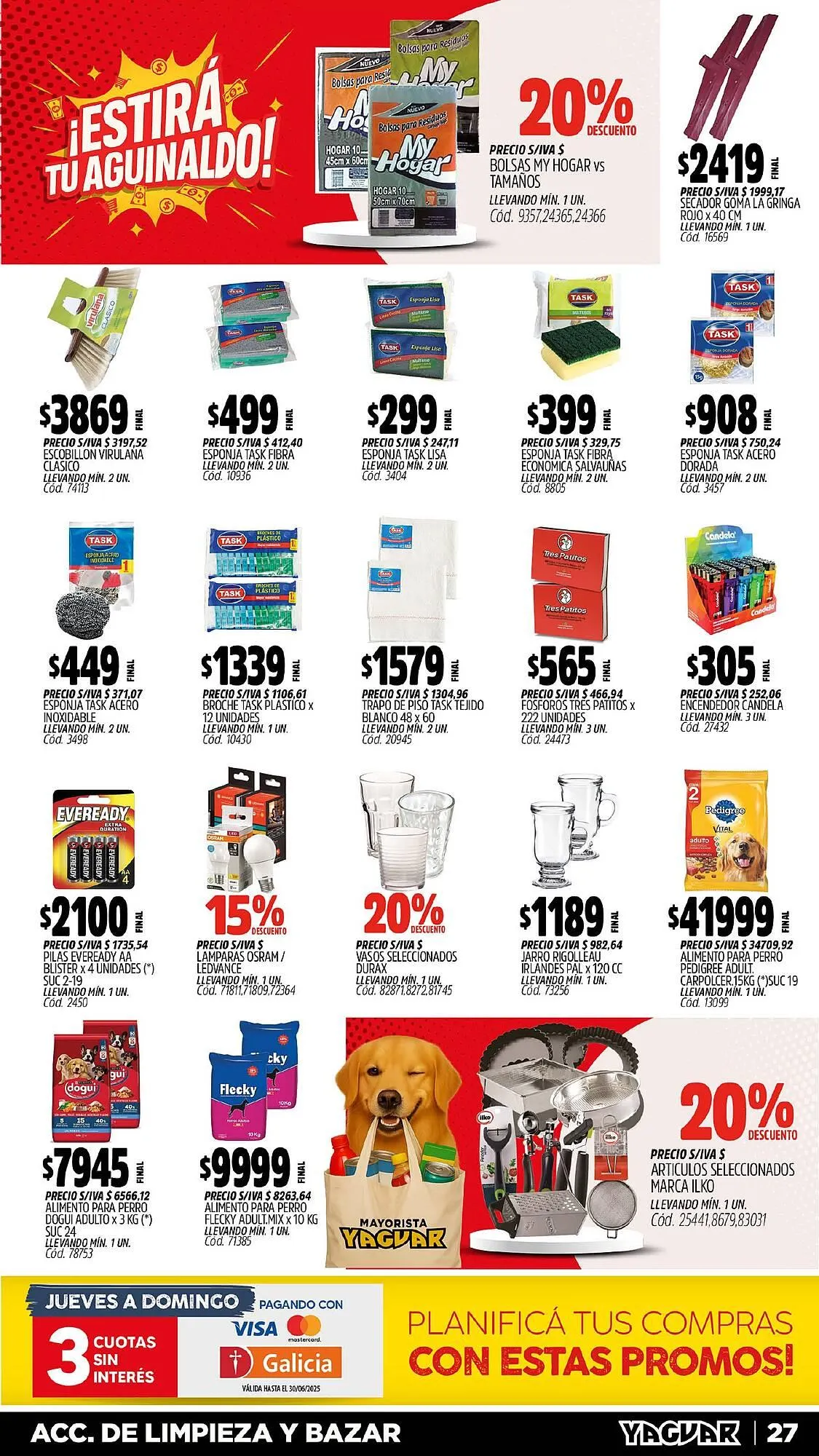 Ofertas de Catálogo Supermercados Yaguar 23 de junio al 30 de junio 2025 - Página 27 del catálogo